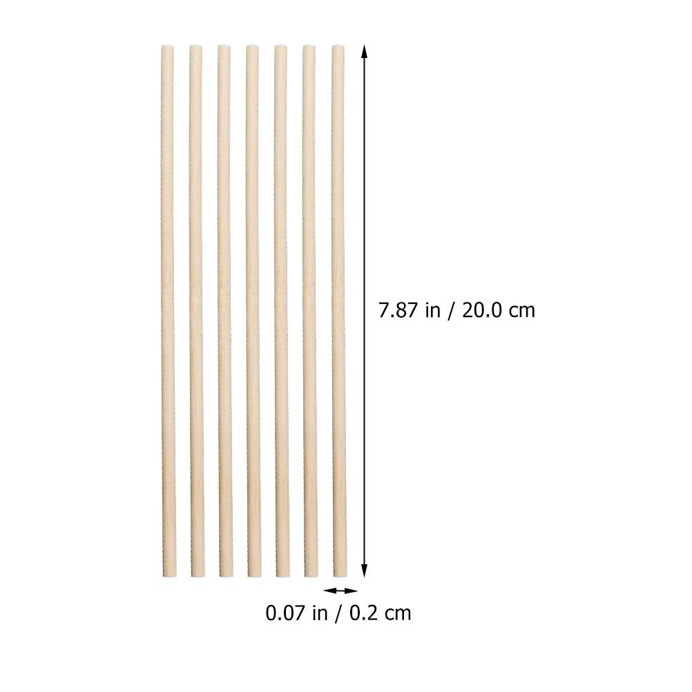 200Pcs Kinder DIY Handwerk Materialien Natürliche Holz Dübel Stange Sticks Pädagogisches Handwerk Liefert Holz Dübel