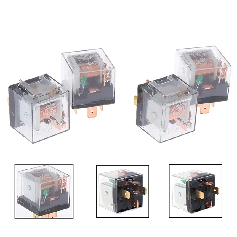 1pc 5Pin 4Pin Waterproof Automotive Relay 12V 100A SPDT Car Control Device Car Relays DC 24V High Capacity Switching