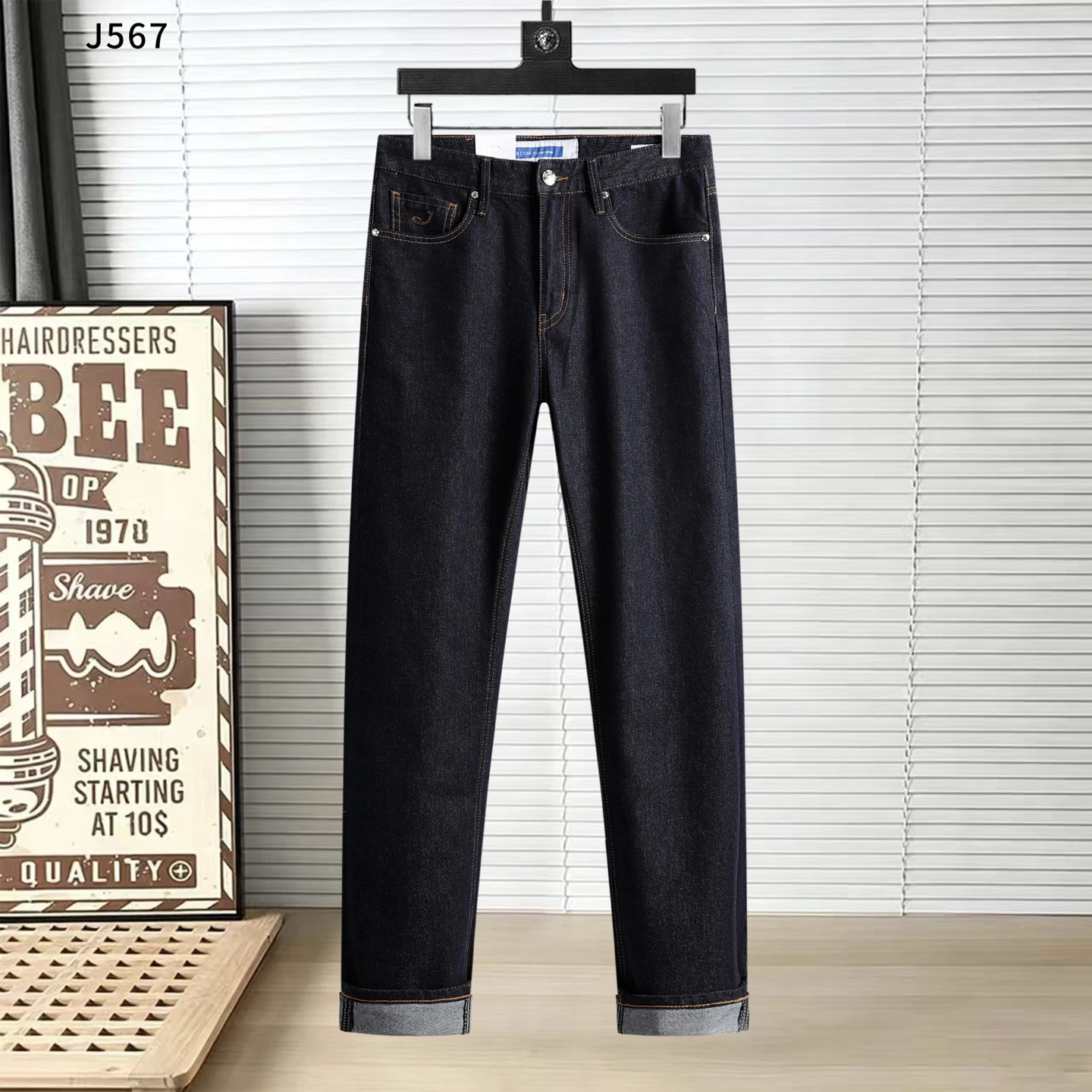 BLLIYOSS Light Luxury Classic Casual Pants Lightweight Jeans Men 2026 FW New Fashion Straight Leg pants Old Money size: 29-40