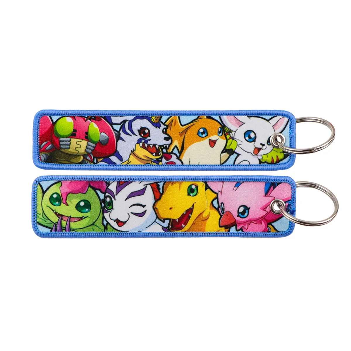 Cartoon Monster Anime Embroidery Key Tags Strap