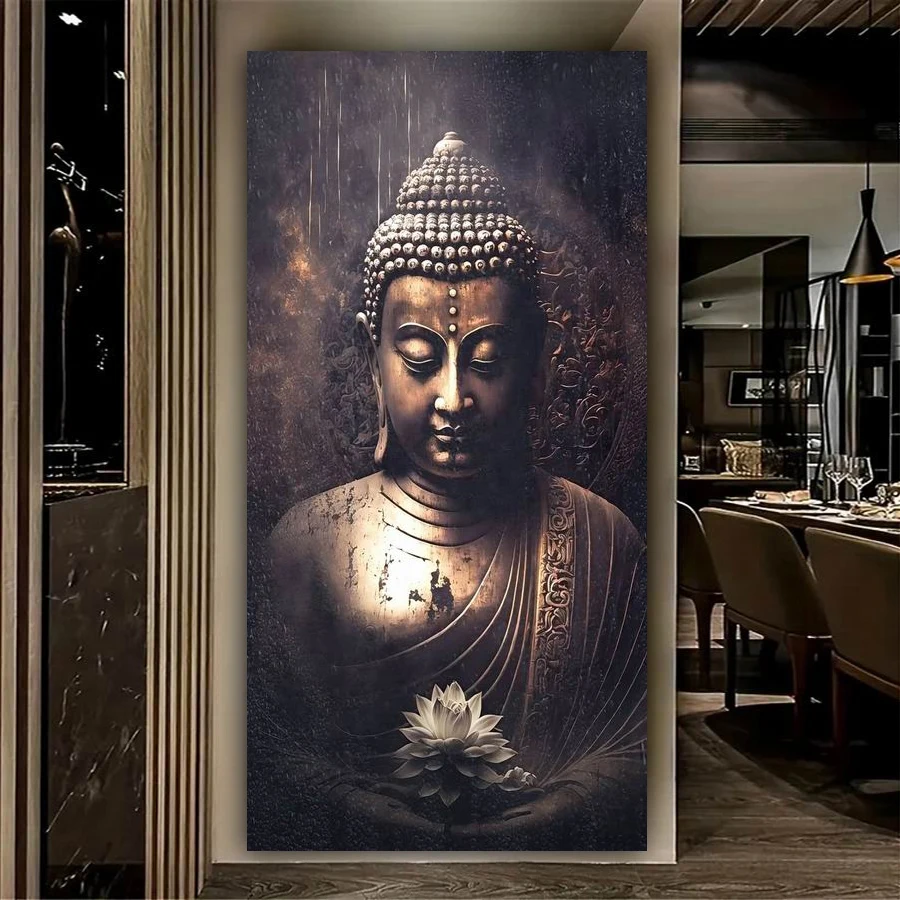 Abstract Retro Buddha Icon Picture Large Size Diy Diamond Arts Painting New Collection Buddhist Art Full Mosaic Embroidery Kits
