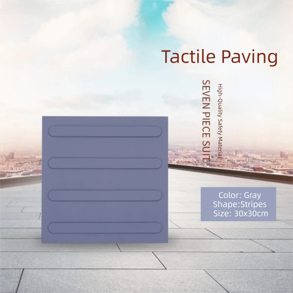 PVC Blind Road Brick Durable Tactile Paving Walkway Floor Stickers Guide Bricks For Roadway Pathway Street Sidewalk