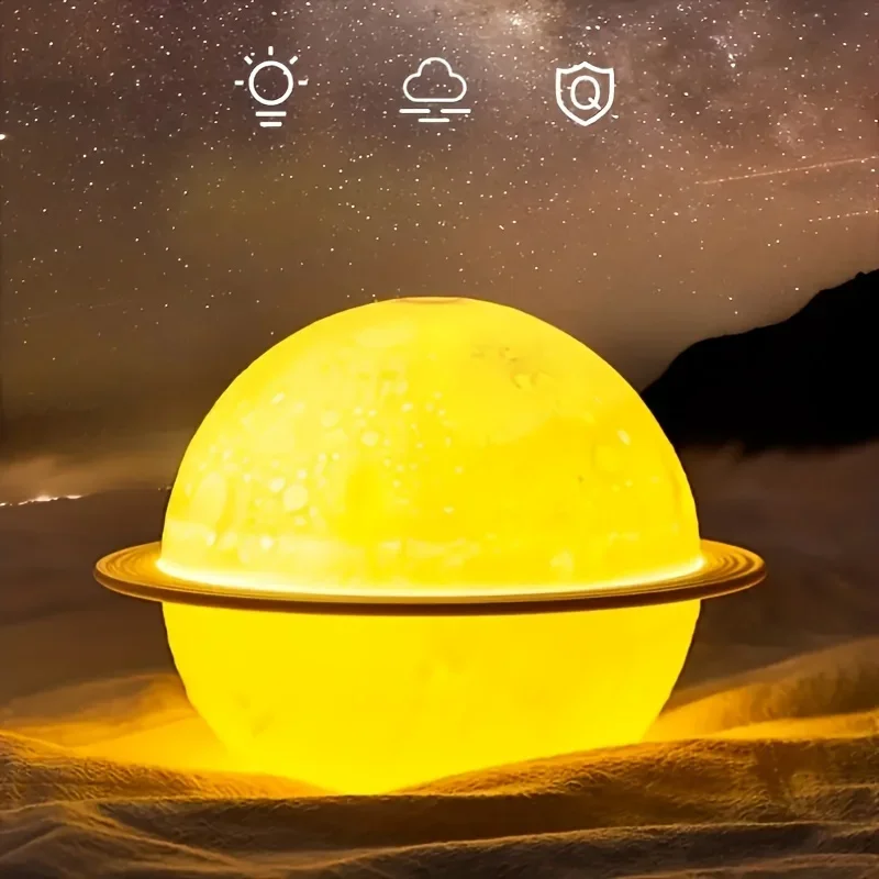 

1 шт., лампа-увлажнитель, ночник и увлажнители 2 в 1 с USB-подзарядкой, 3-цветная 3D-светодиодная лампа с подставкой, диффузор для ароматерапии