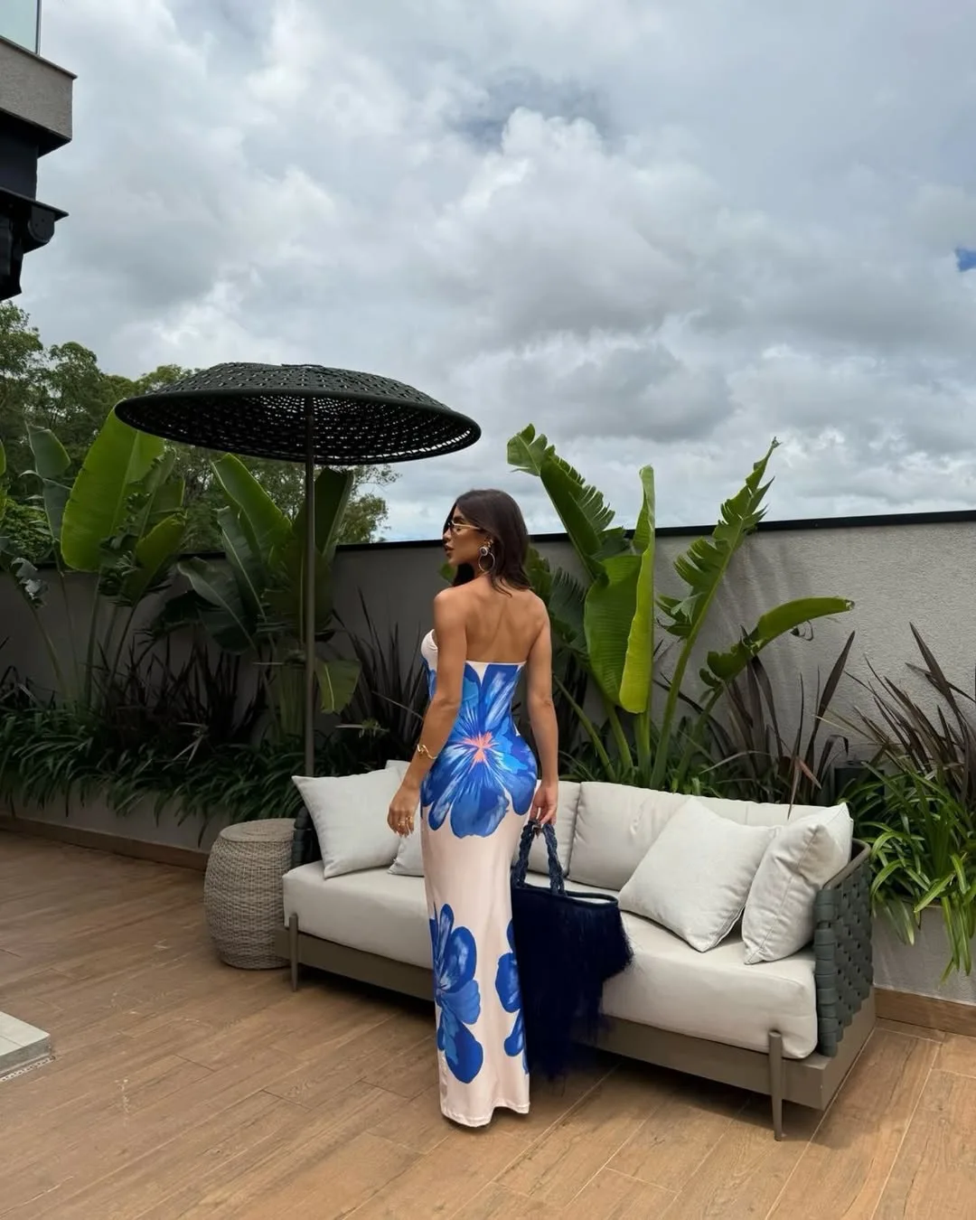 Moda tela de seda de leche estampado Floral vestidos largos sexis elegante sin espalda ceñido al cuerpo vestido Midi de cintura alta 2025 vacaciones de verano Boho