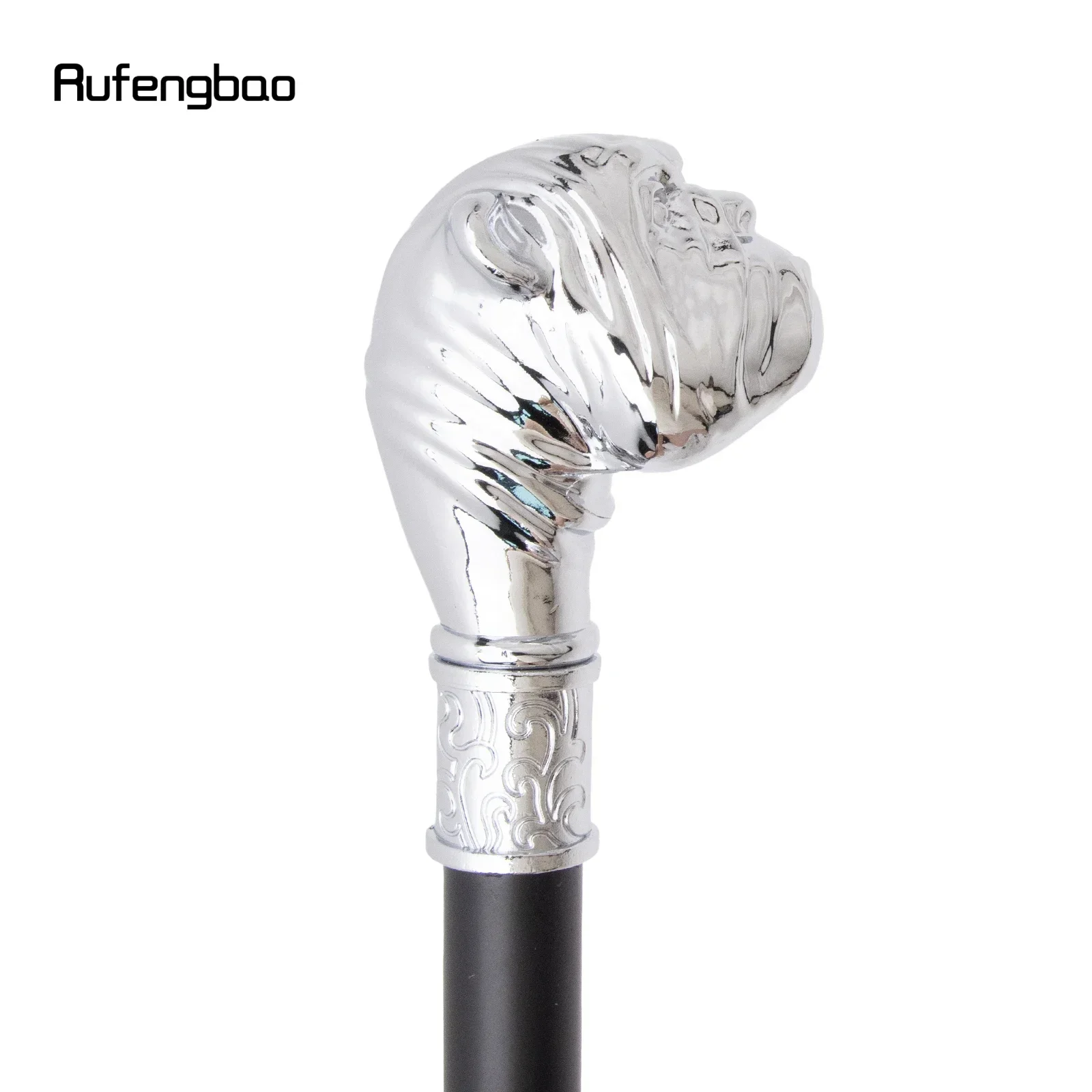 الأبيض اللحية الكلب جرو البكينيز عصا للمشي موضة ديكور عصا للمشي شهم أنيقة تأثيري قصب مقبض Crosier 92 سنتيمتر #4