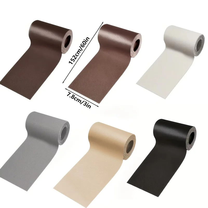 Leather repair tape available in multiple colors 3 inches x 60 inches, self-adhesive leather repair, suitable for furniture so