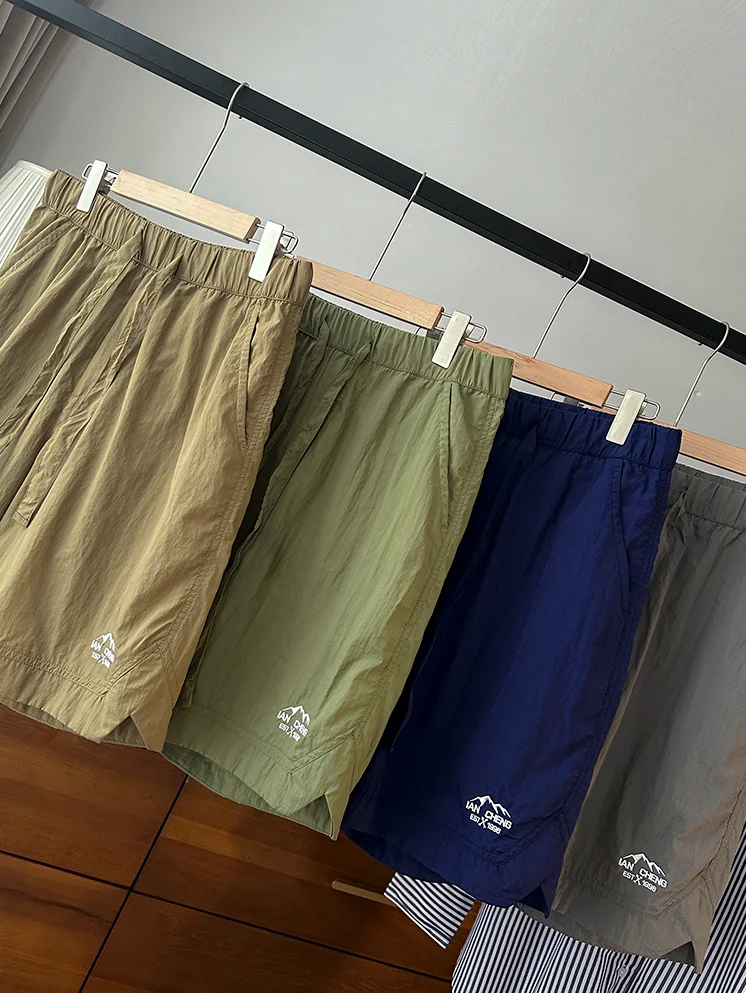 

Men's Casual Sports orts Breathable Elastic Waist Dstring Embroidery Loose Fit Summer Wear Comfortable Lightweight