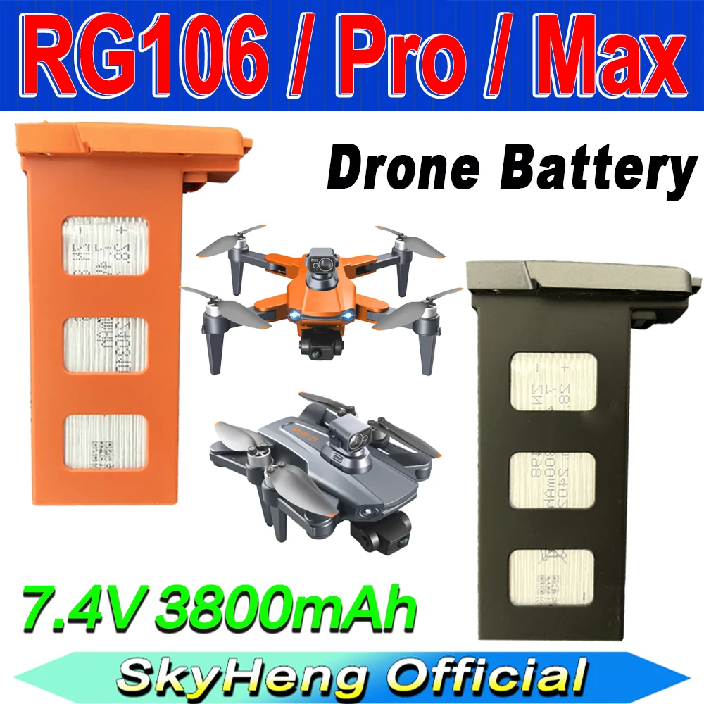 Original RG106 Pro Drone Battery 7.4V 3800mAh 28min Long Battery Life For RG106 Max/ RG106 Battery Accessories Parts