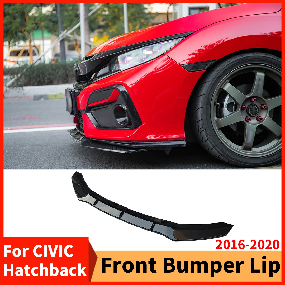 

Front Splitter Bumper Lip Spoiler Diffuser Body Kit Tuning Accessories For Honda CIVIC Hatchback 2016-2020