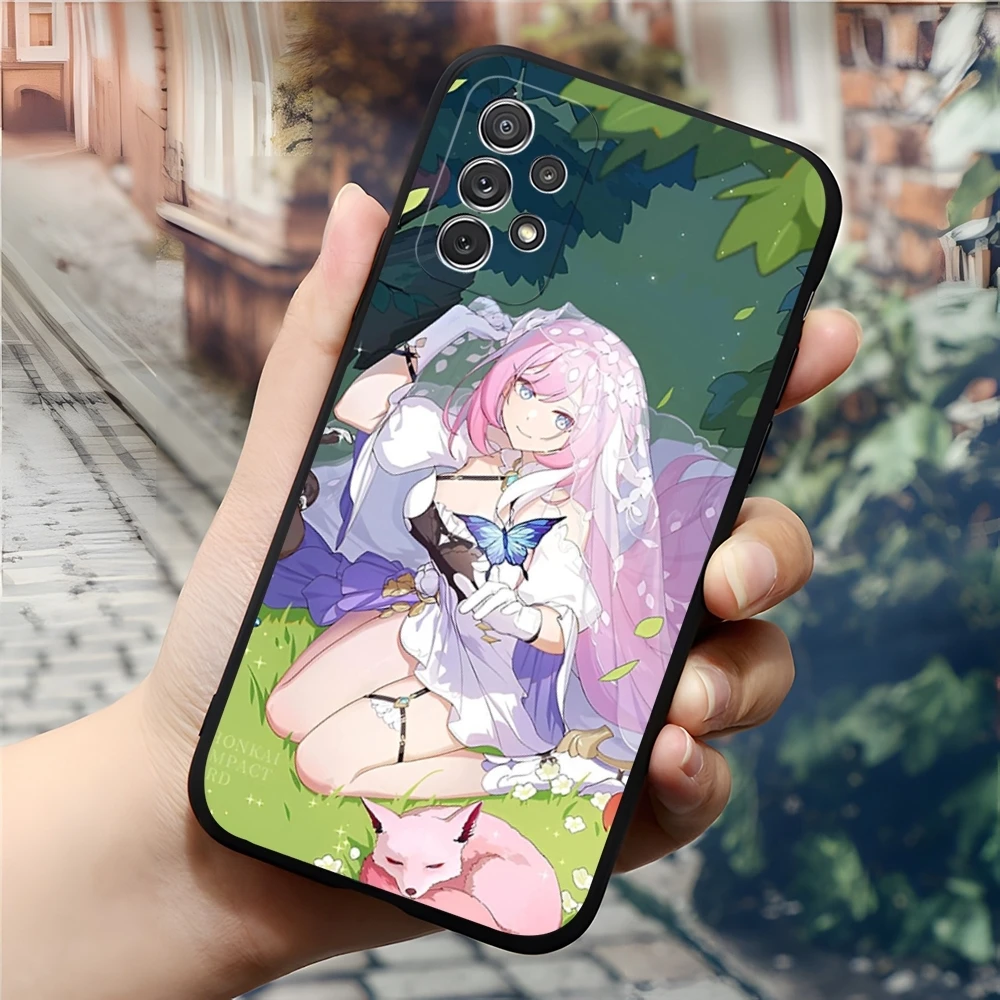 Honkai Elysia Phone Case for Samsung Galaxy S24 S23 S22 S20 S21 Ultra Fe Plus M54 A34 A54 A24 A52 A53 Coque