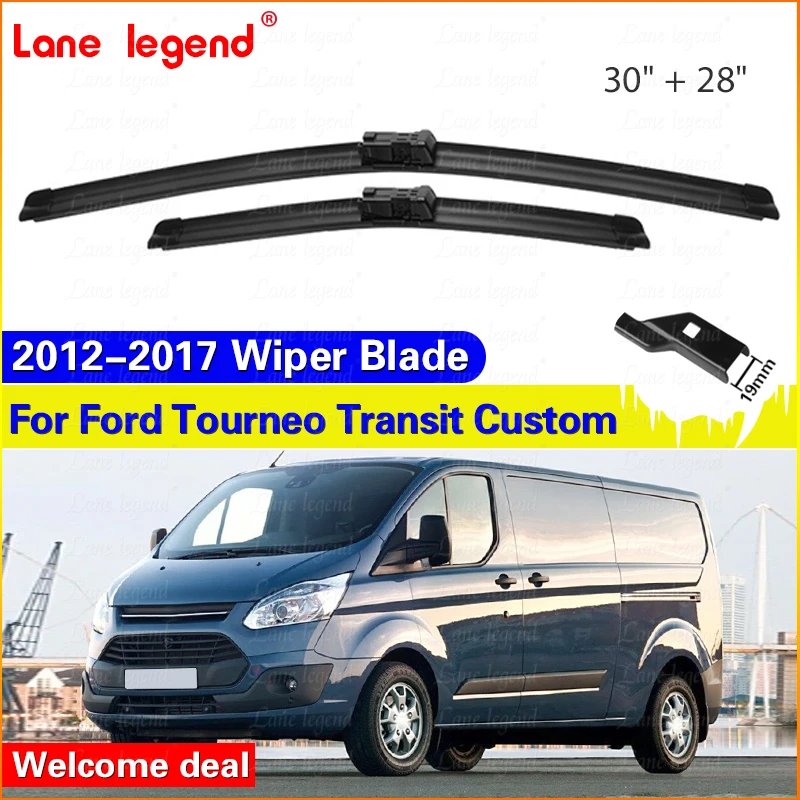 

30"+28" Windshield Windscreen Wiper Blades For Ford Tourneo Transit Custom Front Window Wiper 2012 2013 2014 2015 2016 2017