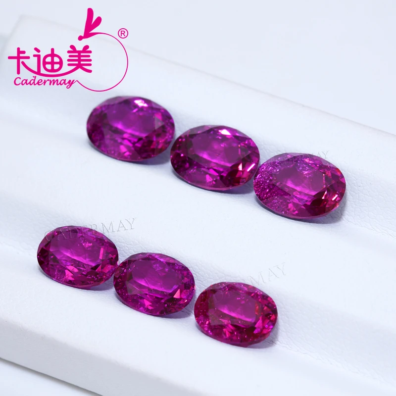 

Сапфир фиолетовый выращенный в лаборатории CADERMAY, овальной формы, с включениями, для колец, изготовления ювелирных изделий на заказ, DIY