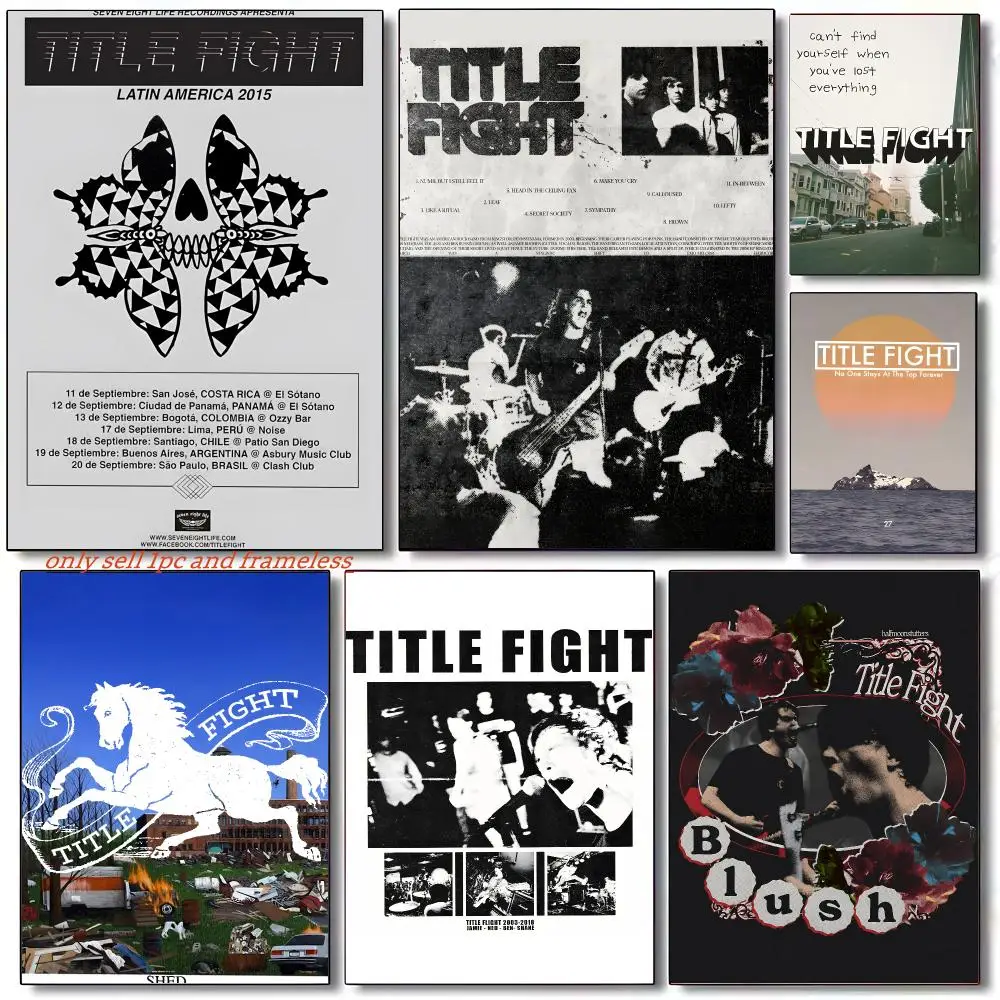 Rock Band T-Title Fight Poster Wall art poster paintings are suitable for clubs living rooms bedroom