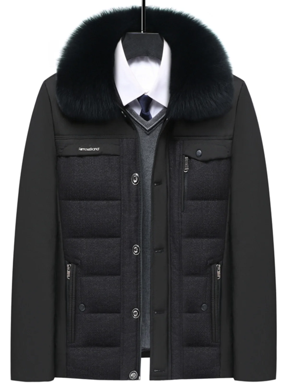 

Утепленная хлопковая куртка для мужчин среднего возраста, зимняя верхняя одежда, осенне-зимняя одежда для пап, пальто