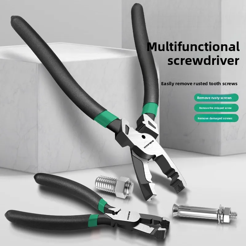 Multi‑Function Damaged Screw Extractor Pliers, Slip‑Grip Lock‑Grip Remover Stripped Broken Fastener