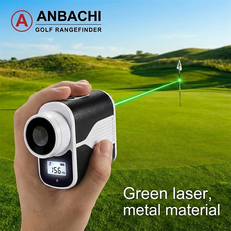 Golf Laser Rangefinder Compensated Distance Target Lock 1200m Range 7X Magnification USB-C Rechargeable Shockproof Metal Build