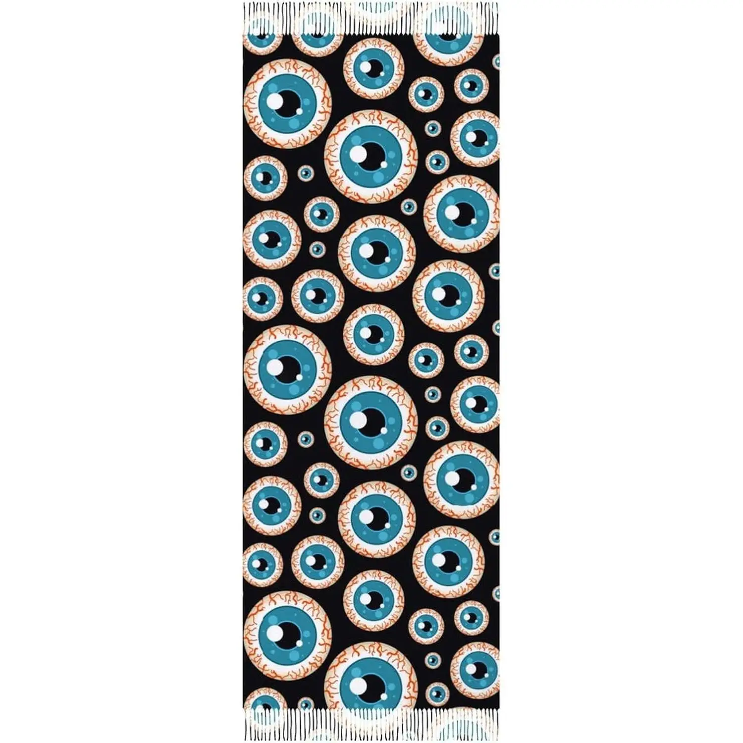 

Shawls Tassel Wraps Warm Soft Winter Lightweight Cashmere Long Scarf for Women Gifts Daily Travel Office Creepy Eyeballs Print