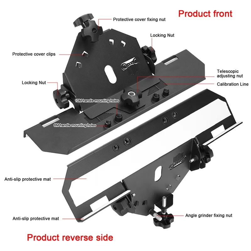 

Aluminum Alloy 125 Type Angle Grinder Chamfer Bracket Screw Installation Multifunctional 45° Chamfer Tile Tool Durable