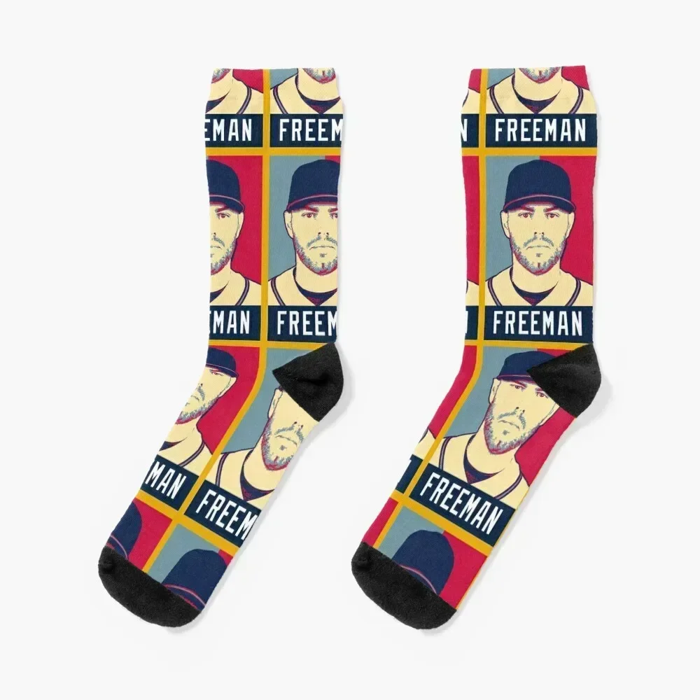 Freddie Freeman Artwork Socks custom men cotton high quality custom sports retro Socks For Girls Men's