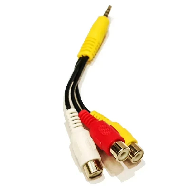 Eco-Conscious 3RCA Female Composite Audio Video AV Cable, 15cm