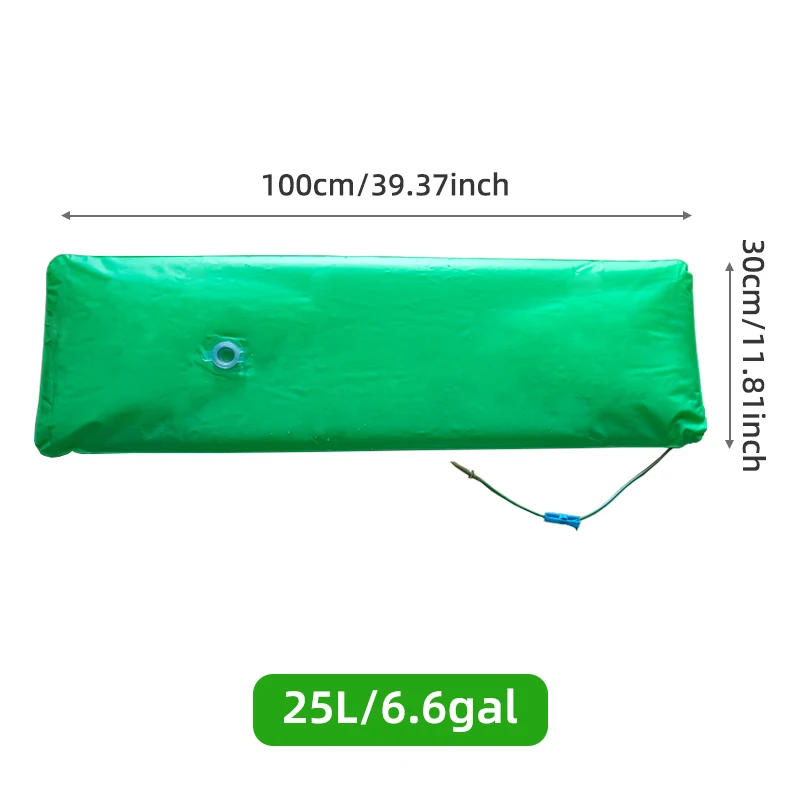 2pcs Adjustable-Flow Tree Drip Emitter & 25L Slow-Release Tree Watering Bag,Reusable Green PVC Root Hydration Bag for Plants, Su