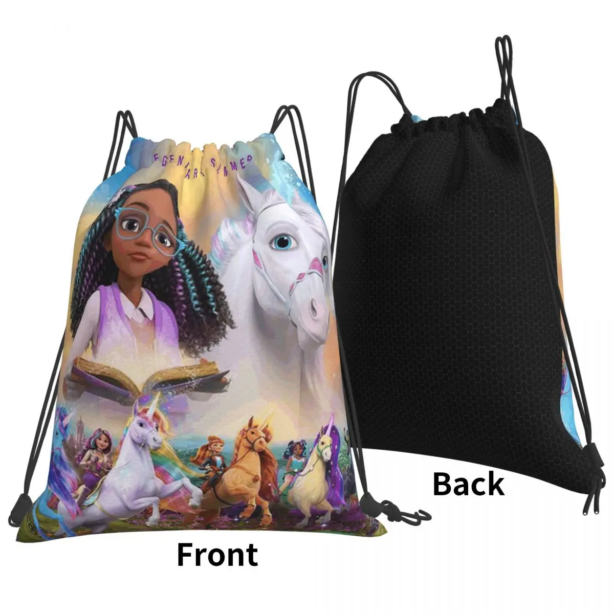 Unicorn Academy Backpacks Fashion Portable Drawstring Bags Storage Bag Book Bags For Man Woman School