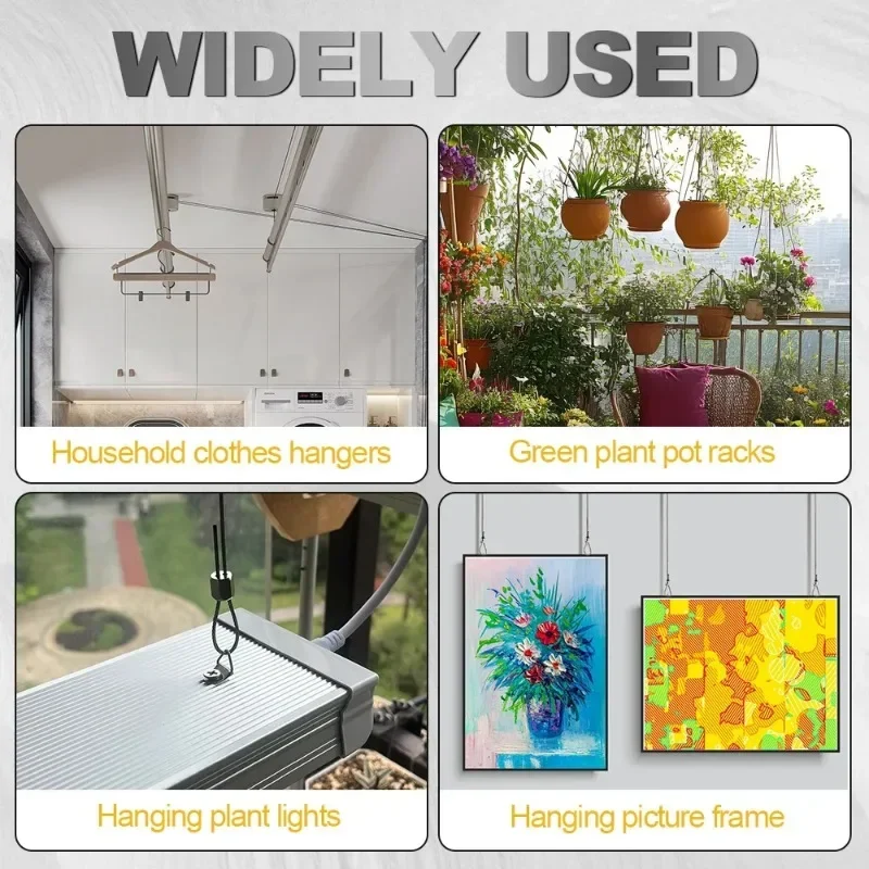 ZEXEF 10-50 قطعة أسلاك الفولاذ حبل المشبك الفولاذ المقاوم للصدأ كابل معلق كليب ثقب مزدوج مسامير قابلة للتعديل ملحقات الأجهزة الثابتة #6