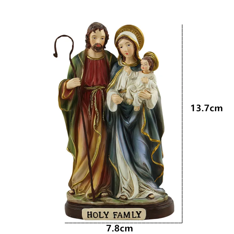 

New arrival Virgin Mary Joseph Jesus birth family ornaments religious sculpture decoration Christmas gift