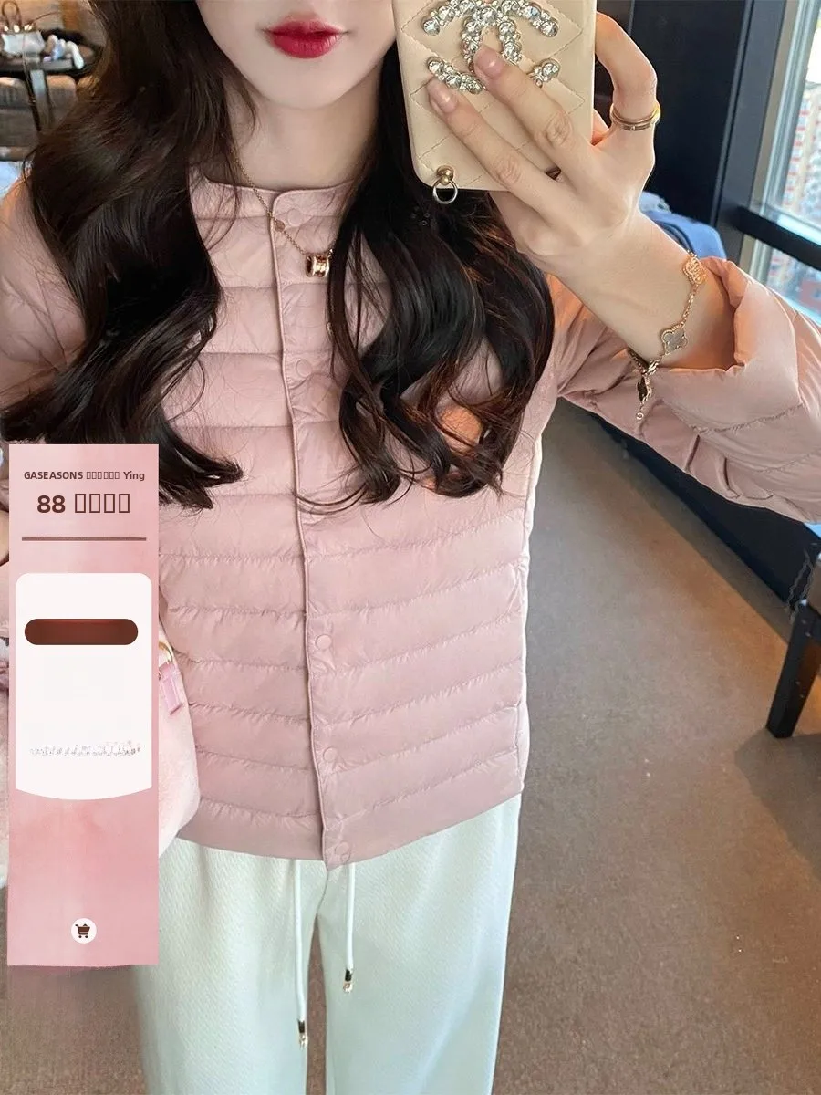 

Yingcai Quality Lightweight Short Puffer Jacket for Women Multiple Colors Inner Wearable Duck down Vest Thin Comfortable Nylon