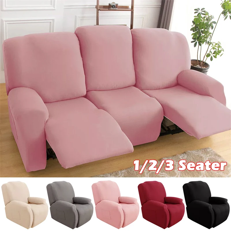 1/2/3 Seater Spandex Stretch Recliner Chair Covers For Living Room Home Hotel Elastic Sofa Slipcover Relax Lazy Armchair Cover