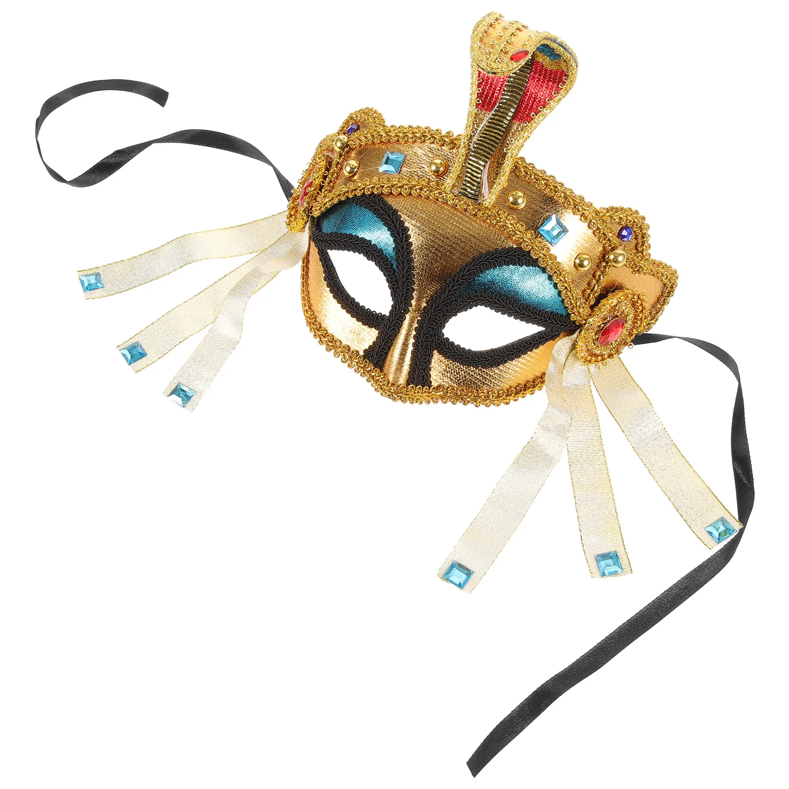 هالوين مصر نمط نصف وجه امرأة للحزب تأثيري كرنفال مهرجان زي ملحق ثعبان قناع حفلة تنكرية فريدة من نوعها مضحك