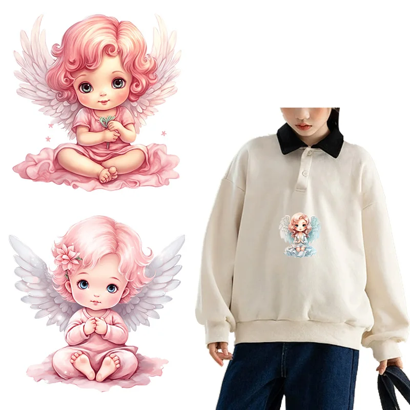 dream cherub dtf Heat Transfer iron on transfer for clothing Thermal for Clothing Iron On Patches Iron On Patches For Clothing.