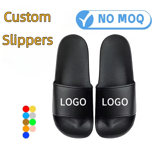 Custom Logo Slippers No MOQ Design Slides Top Quality Street Fashion Brand Wholesale Discounts Custom Sneaker Logo Shoes AliExpress