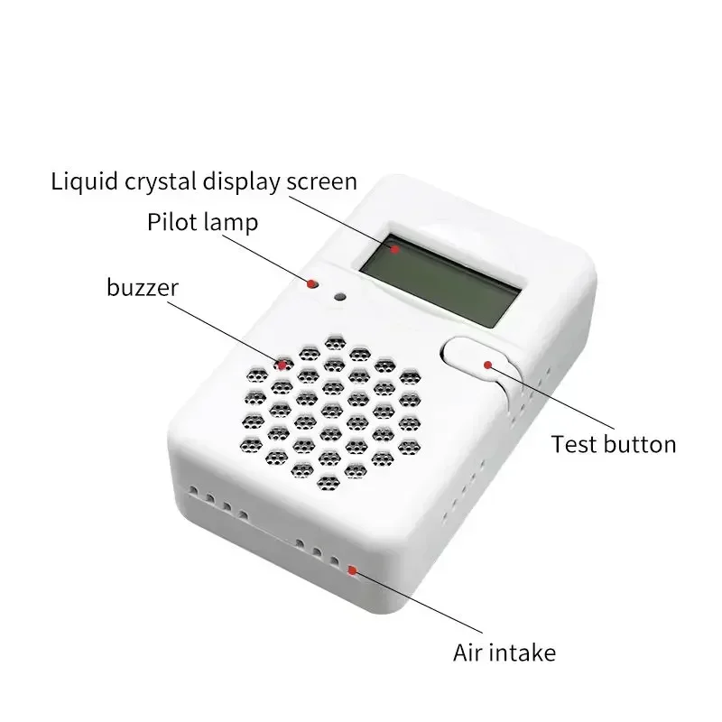 Rilevatore di monossido di carbonio Display LCD Allarme Rilevatore di perdite di CO wireless Allarme sonoro antincendio 85dB per hotel di protezione