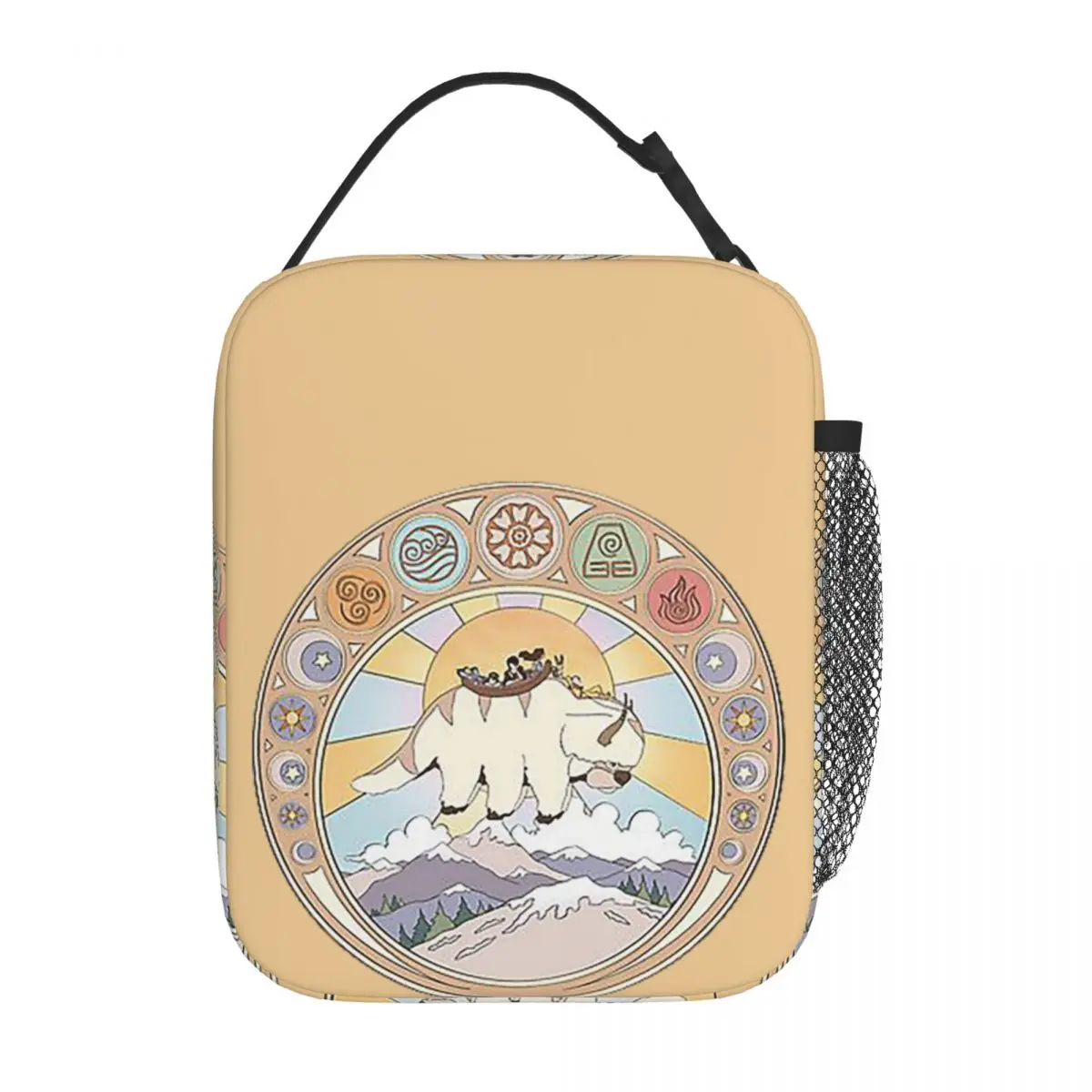 Team Avatar And Elements Design Insulated Lunch Bag for Women Kids Portable Food Boxes Thermal Lunch Box Tote