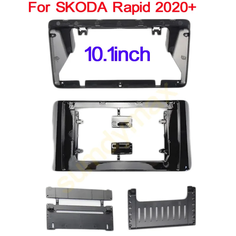 10.1 Inch 2 Din Car Radio Fascia For SKODA Rapid 2020 2021 2022 Head Unit DVD Android Player Stereo Panel Dash Frame