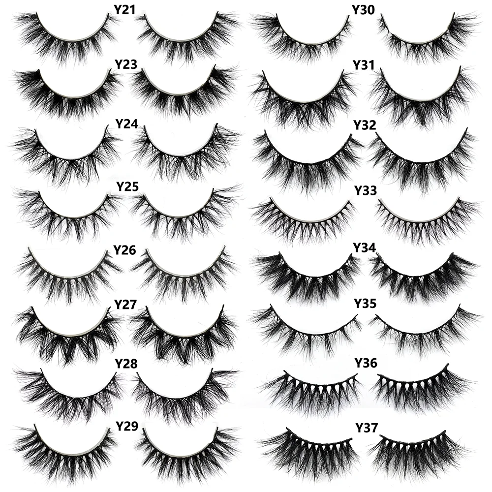 FOXESJI Short Eyelashes Lashes Mink Fluffy Wispy Full Soft Natural Mink Eye Lashes Long Lasting Reusable Cat Eye False Eyelashes