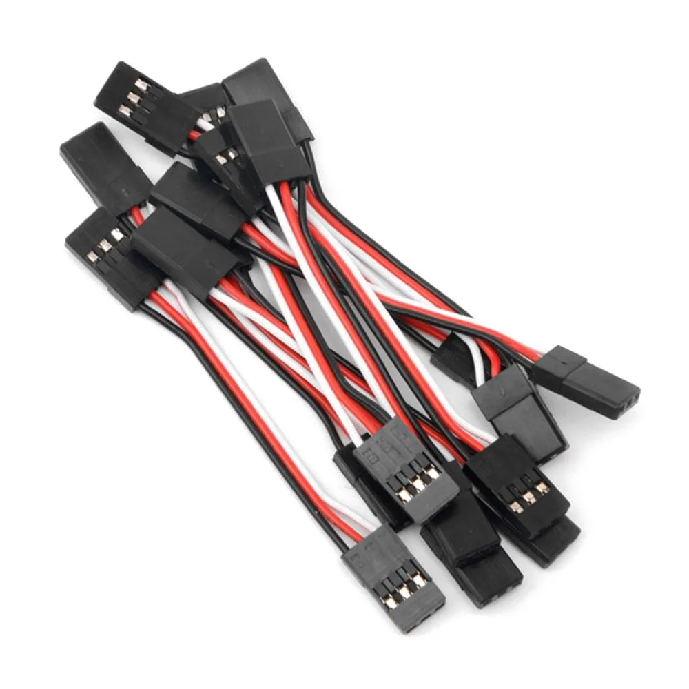 100 unids/lote de cables de extensión Servo de 100/150/200/300mm, Cable de plomo macho a macho para enchufe JR, Servo, Quadcopter, coche, camión, Juguetes