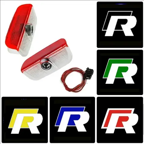 For VOLKSWAGEN VW Passat B6 B7 Sharan CC Golf 5 6 7 Jetta 3 Tiguan GTI Scirocco 2Pcs Car LED Door Welcome Rline Projector Light