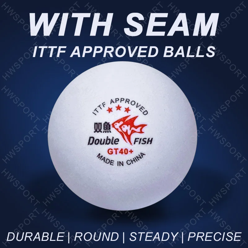 كرات تنس الطاولة ذات الأسماك المزدوجة GT40 + ABS 3 كرات بينج بونج المعتمدة من ITTF بينغبونغ مع التماس