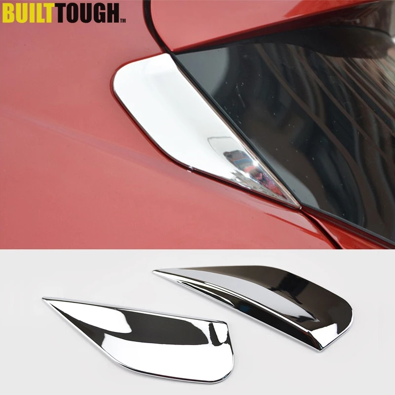 

Для Buick Encore Opel Vauxhall Mokka 2012 2013 2014 2015 2016-2018 хромированный спойлер на заднее окно, боковая коническая крышка, накладка на стойку
