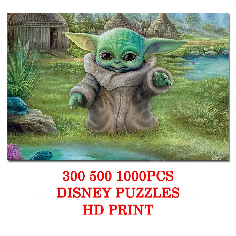 

Disney Movie Star War Master Yoda Riverside Cute 300 500 1000PCS Puzzles Paper Jigsaw For Teens Adults Like Friends Gift Easing