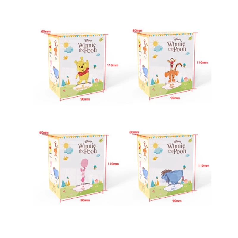 Disney Building Blocks Pooh Bear Ornaments maialino Gaule bambino giocattolo trasparente Puzzle ornamenti per bambole ragazza Crystal Figure Gift