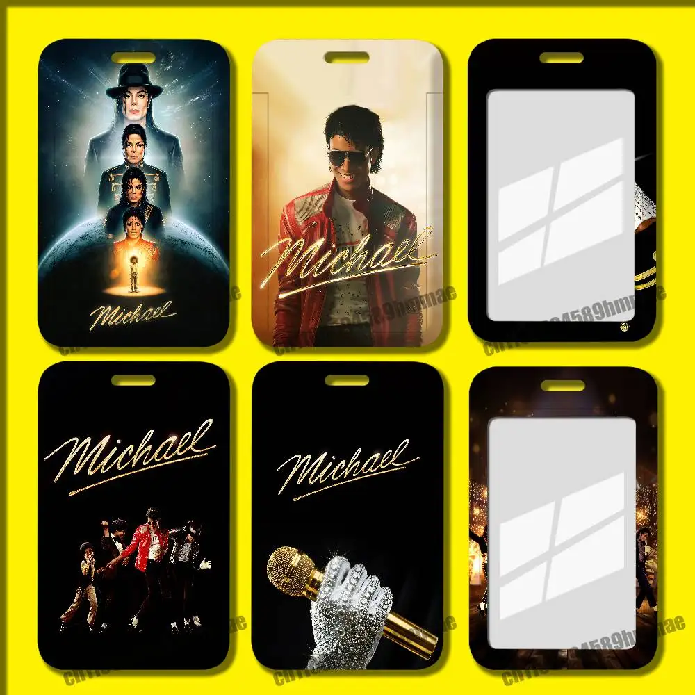 

For M-Michael J-Jackson Movie 2026 Card Holder Case Metro Subway Campus Access Student ID Work license Bank Credit Cards Cover
