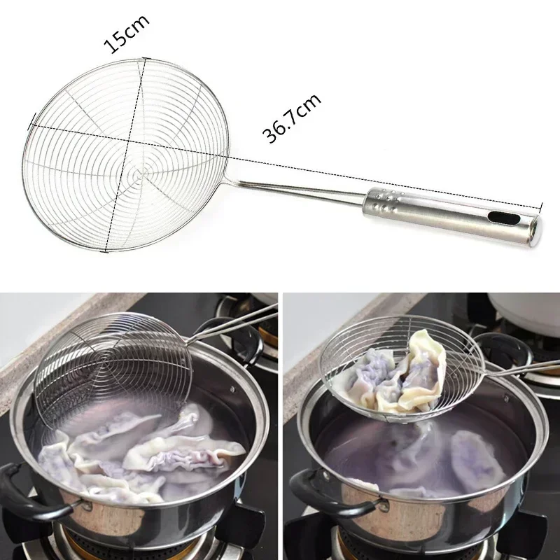 Kitchen Portable Tools Stainless Steel Filter Oil Pot Food Filters French Fries Separator Utensils Baking Cooking Foods Sifter view 2