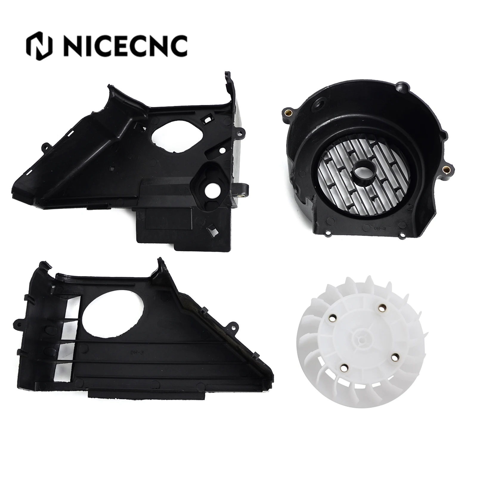 

For GY6-Style 150cc Engines Complete Air Shroud Cooling Assembly With Fan Cover ATV Go Kart Buggy's Scooter