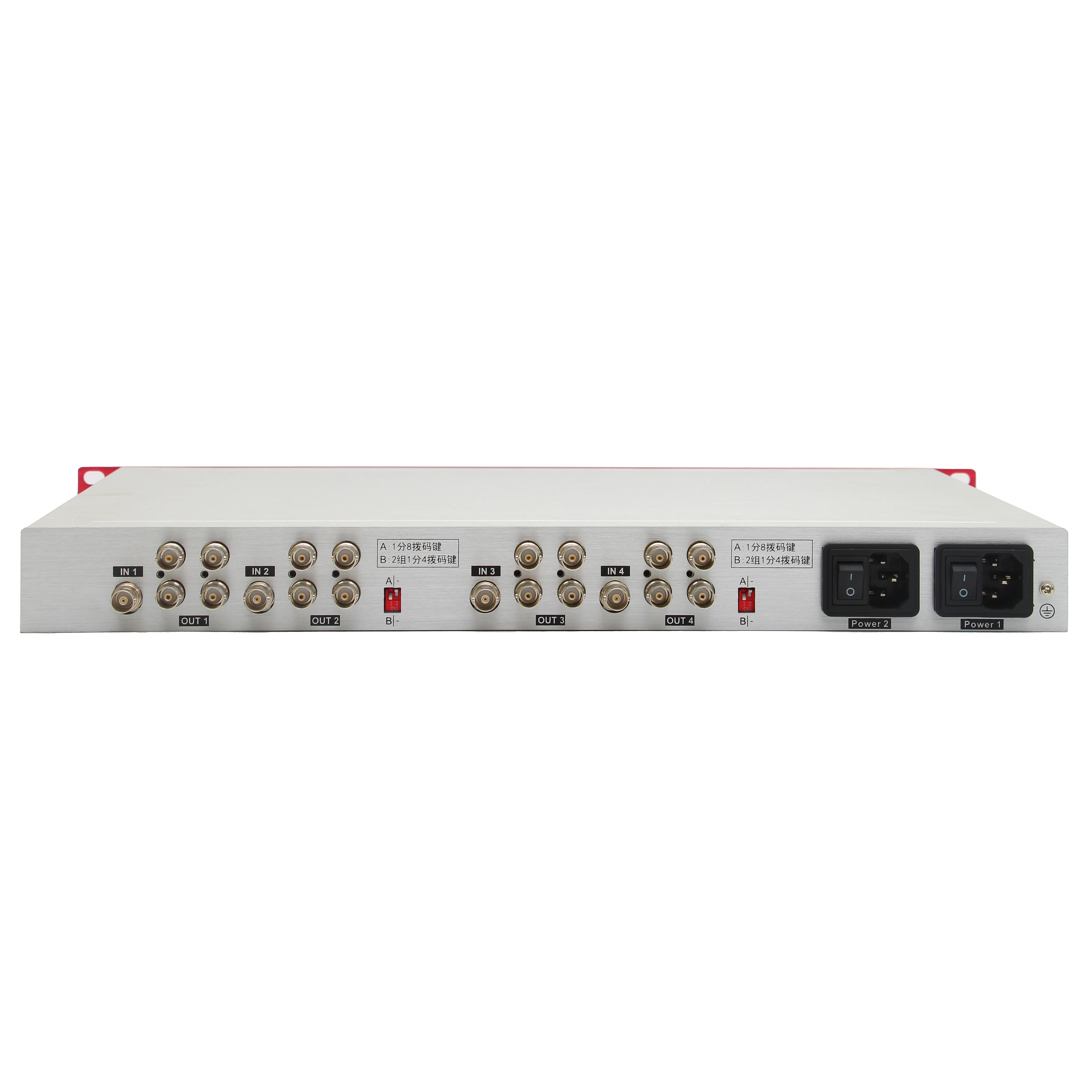 Transmisión Dos 2x8 Ocuatro 1x4 Vídeo Digital 3G/HD/SD-SDI/DVB-ASI Distribuidor Divisor 1U Rack