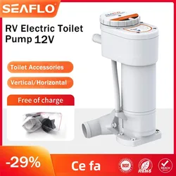 SEAFLO-bomba de inodoro eléctrica RV, accesorio de montaje para barco, yate, baño marino, Camping, coche, 12V/24V