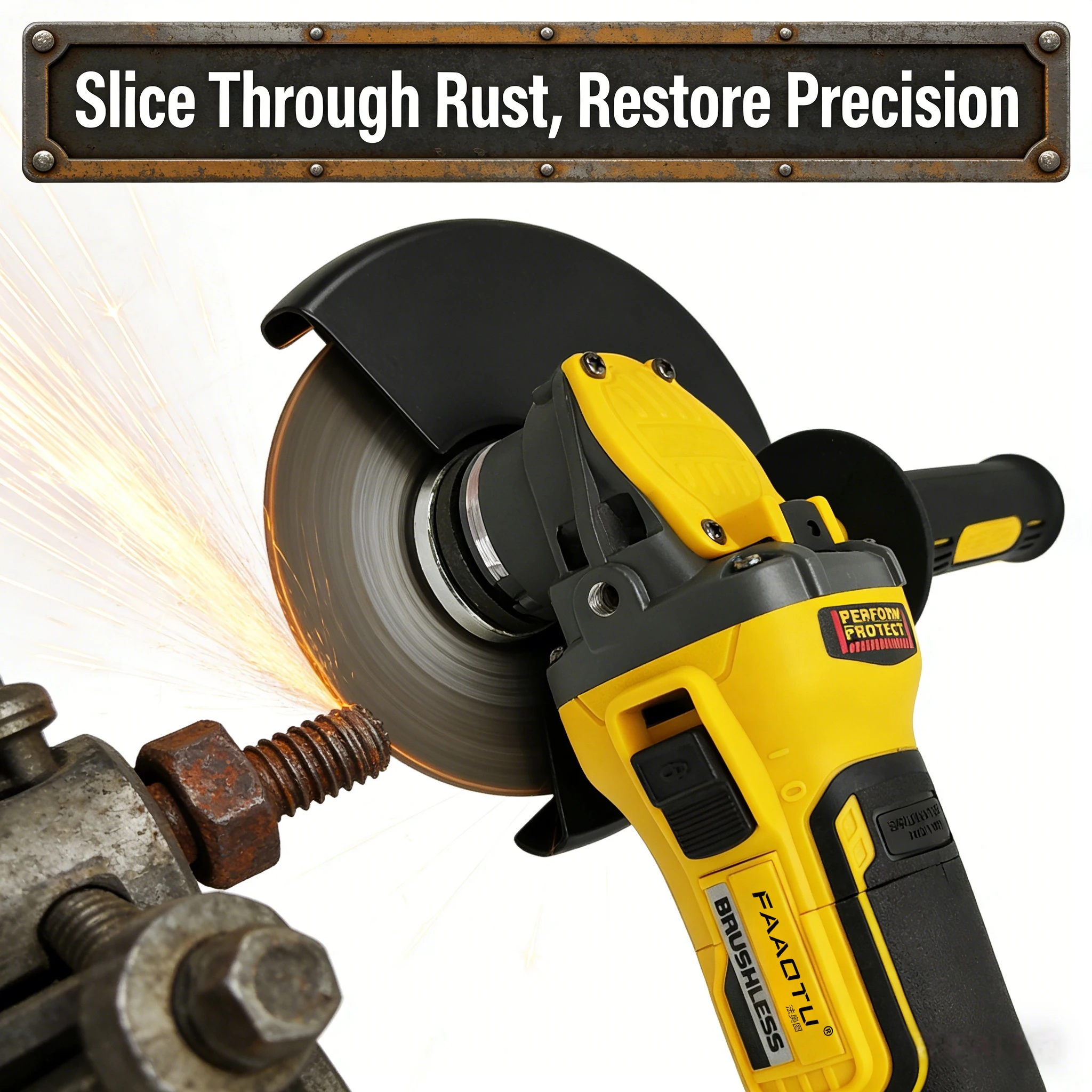 

FAAOTU 409 Heavy-Duty Angle Grinder, Versatile for Metal/Concrete, Same Dependability as DW Suitable for DW battery NO battery
