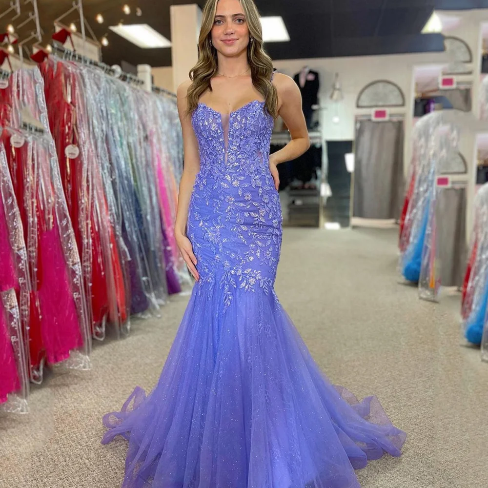 

Exquisite Lace Mermaid Prom Gowns Sexy Spaghetti Straps Evening Dress Dress Sweetheart Party Dresses New Arrival فساتين سهرة